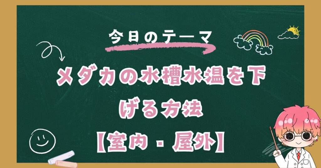 メダカの水槽水温を下げる方法【室内・屋外】